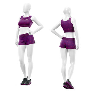 Conjunto Deportivo de 2 Piezas para Mujer, Top Deportivo y Pantalones Cortos de Secado Rápido, Ropa para Yoga, Running, Gimnasio, Fitness y Entrenamiento - Product Image 1