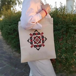 Reusable <b>Large</b> Cotton Canvas Tote <b>Bag</b> with Cat Silhouette Design Webbing Handle & Custom Logo-<b>Gift</b> <b>Bag</b> for Shopping - Product Image 3