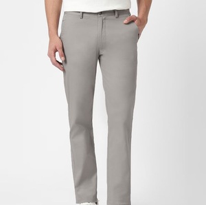Pantalones Chinos Rectos de Moda para Hombre, Cintura Alta, Cierre de Cremallera, 100% Algodón y Spandex, Ropa Urbana para Exteriores, Alta Demanda - Product Image 1