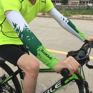 Manchons de compression pour le cyclisme, imprimés, protection anti-UV, unisexe, adultes, bleu, rouge, vert, blanc - Product Image 2