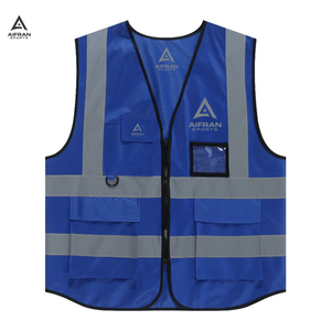 Gilet de sécurité réfléchissant personnalisé AIFRAN, tissu en maille haute visibilité, respirant, vêtements de travail, logo personnalisé, vente en gros - Product Image 2