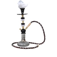Ensemble chicha Royal LATEST, 18,5 pouces, élégant, en verre et en fer, ensemble QT, chicha classique, pipe à eau arabe de qualité supérieure, ensembles de fumage élégants