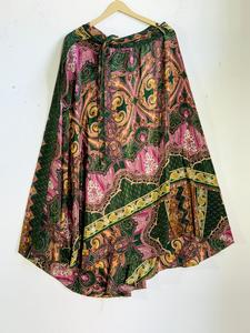 Women's Bohemian A-Line <b>Skirt</b> Printed Floral Pattern Floor-Length Chiffon <b>Silk</b> Breathable Casual Belt Soft Natural Waistline All - Product Image 2