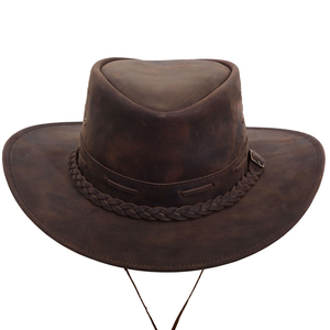 Chapeaux de cowboy western personnalisés pour hommes en cuir véritable, style tendance pour usage quotidien, prix abordable, en vente - Product Image 1