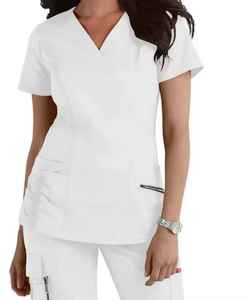 Conjunto de Uniforme Hospitalario Unisex Ligero de Algodón Satinado, Uniformes de Enfermería Personalizados con Bolsillos, Tela Elegante, Gran Venta - Product Image 2
