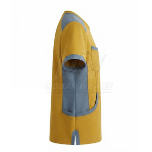 Tenue de travail pour clinique médicale, haut de blouse à col rond et manches courtes, uniforme professionnel pour le personnel infirmier, les soins de santé et les laboratoires - Product Image 3