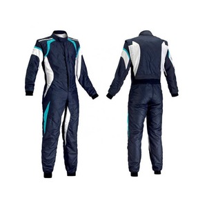 Combinaison de course moto ignifuge à manches longues pour homme, grise, bicolore, toutes saisons - Product Image 4