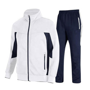 Traje de entrenamiento de poliéster 100% transpirable para hombre, personalizado OEM 2025, con cuello alto y media cremallera, para otoño - Product Image 3