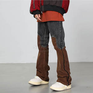 กางเกงยีนส์ทรงสลิมฟิต ดีไซน์หรูหรา สำหรับลุคสมาร์ทแคชชวล พร้อมการตกแต่งระดับพรีเมียม กางเกงยีนส์ผู้ชายแบบฟอก - Product Image 4