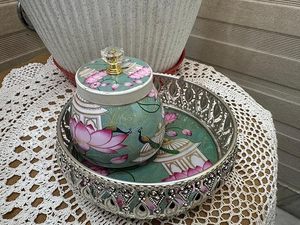 En gros, ensemble de plateaux et pots en corne Pichwai, faits main, au toucher réel, motif animalier indien, pour cadeau de remerciement - Product Image 4