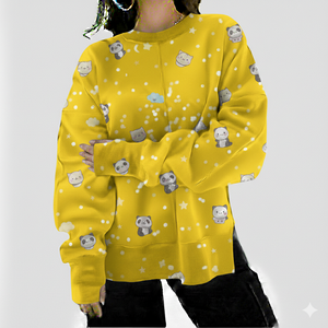 Sudadera Oversize para Mujer, Forrada, de Manga Larga, para Otoño/Invierno, Estilo Moderno, Cuello Redondo, Tejido Cálido de Peso Medio, Personalizable - Product Image 4