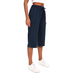 Shorts Casuales para Mujer, Largos hasta la Rodilla, de Secado Rápido, Cintura Elástica con Cordón, para Gimnasio, Running, Entrenamiento, Estilo Bermuda - Product Image 5