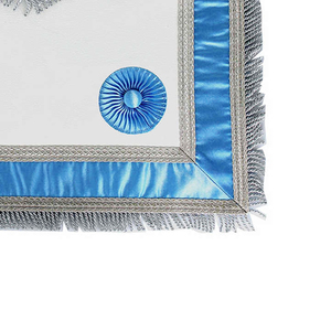 Tablier de Maître Maçon en Peau d'Agneau Bleu Brodé de Haute Qualité, Vêtement de Régalia Maçonnique Respirant et Doux - Product Image 3