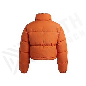 Hooded Quilted Waterproof <b>Bubble</b> Jacket Black Full Sleeve Winter Windproof Cotton Shell Knitted Fabric Polyester Filling Stand - Product Image 2