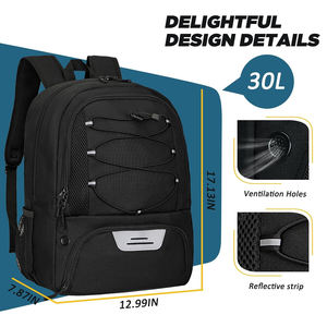 Sac à dos de sport imperméable et léger pour l'entraînement en plein air, basketball, football, avec logo personnalisé NAHEED SPORTS, unisexe - Product Image 4