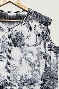 Chaquetas acolchadas de retales Chaqueta de edredón reversible Chaqueta acolchada de rayas para mujer - Product Image 2