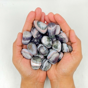 Piedras Rodadas de Amatista Natural y Ágata de Encaje, con Bandas Púrpuras, para Feng Shui, Sanación Religiosa, Cristal de Reiki, Meditación, Marca Chakralume - Product Image 2