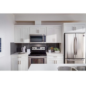 Vietnam Modular <b>Cupboards</b> Custom CANA Assemble Project Soft White Wooden Shaker Kitchen Cabinet With Island <b>Sink</b> Station - Product Image 1