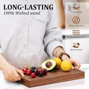 Planche à découper en bois épais avec finition soignée, écologique, antibactérienne, compatible lave-vaisselle, pour chefs professionnels et usage domestique en cuisine - Product Image 3