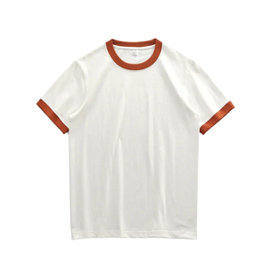 T-shirt Ringer Femme Coupe Slim Rétro avec Bordure Contrastante Personnalisable – Prix Usine - Product Image 1