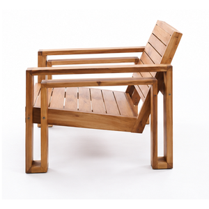 Conjunto de Sillones de Madera de Teca Modernos para Exteriores con Mesa de Centro para Resort de Lujo, Villa, Patio, Piscina y Jardín - Product Image 3