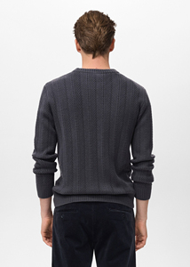 Cozy Men Knitted Sweater 100% Cotton Warm Stretch Soft Feel Modern Look Anti-Pilling Quick Dry Great for Daily Winter Wear - Product Image 6