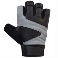 Gants de musculation en cuir de qualité supérieure, paume antidérapante, longue sangle de poignet, sans doigts, gants d'entraînement personnalisés pour hommes