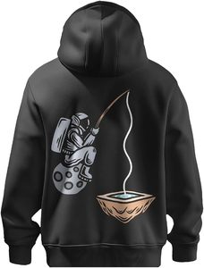 Sudadera casual para hombre con cuello redondo, de invierno, de algodón y spandex, tejida, con diseño de letras en la parte delantera y trasera, personalizable. - Product Image 2