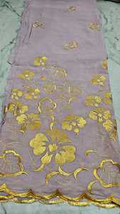 High Quality Woven Combed Cotton Voile <b>Fabric</b> Breathable Embroidery Traditional Multicolour Women's Thoub Lafaya Sudanese <b>Medium</b> - Product Image 5