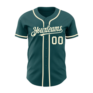 Maillots de baseball 100 % polyester imprimés à manches courtes – Respirants, anti-humidité, anti-UV, séchage rapide, vêtements de sport avec logo frontal - Product Image 2