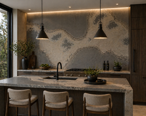Revestimiento de Pizarra Natural Rústica Otoñal, Lámina de Piedra Flexible para Decoración de Paredes Interiores y Exteriores y Diseño de Fachadas - Product Image 1