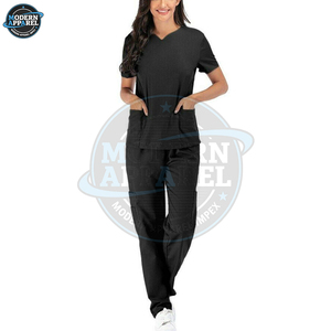 Unisex Scrub Suits Wholesale Cotton Polyester Medical Uniform <b>Sets</b> For <b>Doctors</b> And Nurses Hospital Workwear - Product Image 2