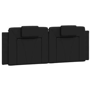 Coussin de tête de lit rembourré en similicuir noir de 53,9 po pour lits - Product Image 2