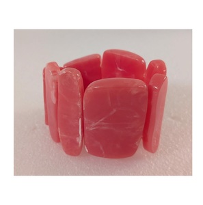 Coral Cuff <b>Bracelet</b> Unisex Classic Fashion Jewelry Red Oval Shape <b>Bangle</b> Handmade Jewelry Piece for Boutique Fashion Collections - Product Image 3