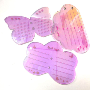 Magnetic Acrylic Eco-Friendly Professional <b>Lash</b> Tile Eyelash <b>Extension</b> Holder Plate Flower <b>Glue</b> Cup Slots Pink Blue White - Product Image 4