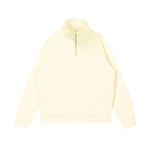 Sweat-shirt à capuche col polo coupe ample automne/hiver 260g avec broderie logo personnalisée, prix usine Chine Bangladesh - Product Image 2