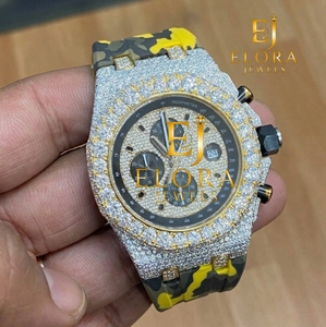 Reloj de Diamantes Moissanite para Hombre, Más Vendido, para Ocasiones Formales, Atuendos de Lujo y Ropa Profesional de Negocios, Disponible para la Venta - Product Image 5