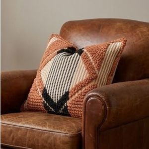 Hot Sale Geometric Tufted Throw <b>Pillow</b> Square Bohemian Style Orange Cream <b>Black</b> Textile Decorative Cushion at Wholesale Price - Product Image 3