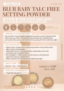 Polvo Compacto Invisible Cloud-Light con Control de Grasa y Acabado Mate para Todo Tipo de Piel - Cosméticos Mailkang - Product Image 2