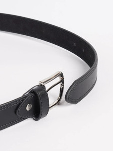 Ceintures de luxe en cuir véritable sur mesure pour hommes, ceintures habillées formelles de haute qualité avec boucle à ardillon en alliage, vente en gros OEM - Product Image 1