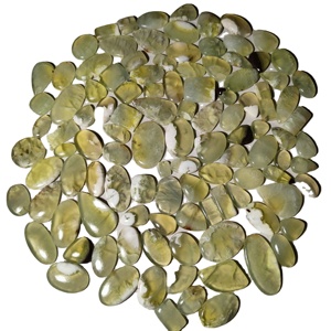 Cabochons de Quartz Prehnite jaune naturel Top Grad pierres précieuses en vrac pour la guérison Lot de bijoux - Product Image 5
