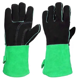 Gants en cuir de vachette pleine fleur de qualité supérieure, résistants à la coupure et à la chaleur, doublés coton, à manchette longue, pour usage industriel intensif et lutte contre l'incendie - Product Image 3