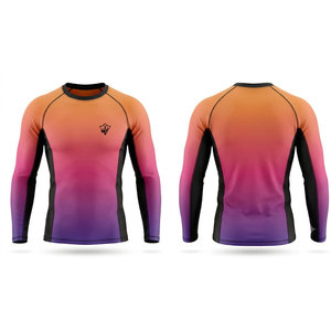Haut de compression léger à manches longues pour homme, anti-UV, avec tissu extensible et anti-humidité - Product Image 1