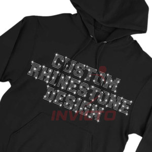Lightweight Rhinestone <b>Hoodies</b> With <b>Soft</b> Fabric Cotton Blended Rhinestone <b>Hoodies</b> For Comfort - Product Image 4