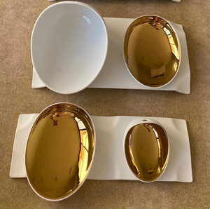Smooth Polished Brass Metal Bowl | Luxury Gold Decorative <b>Table</b> Centerpiece | Minimalist Round Fruit Salad Serving Bowl - Product Image 1