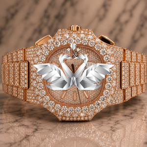 Premium Luxury Moissanite Diamond Bracelet Watch Men Full Stone Setting Watch - Product Image 1