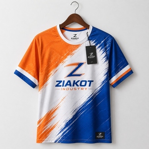 Camiseta Deportiva Personalizada Ziakot Industry, Color Naranja y Blanco, Estilo Dividido, al por Mayor - Product Image 1