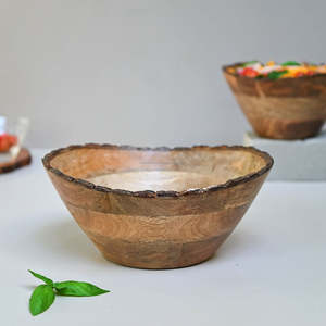 Couronne de canneberges personnalisée de 10 pouces de diamètre bol émaillé en bois de manguier nouveauté moderne salade de noël plat au curry fruits pour fête - Product Image 5