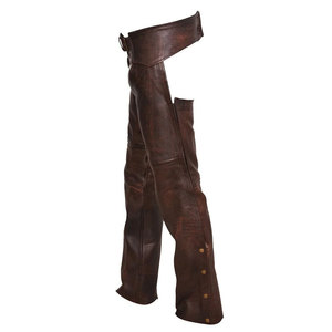 Chaps en cuir véritable de qualité supérieure, couleur personnalisée, fabrication sur mesure, logo personnalisé, chaps en cuir véritable professionnels. - Product Image 3