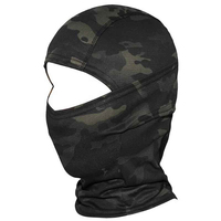 Balaclava Logo Kustom Produsen, Masker Ski Poliester Bernapas dengan Desain Solid untuk Bersepeda, Grosir
